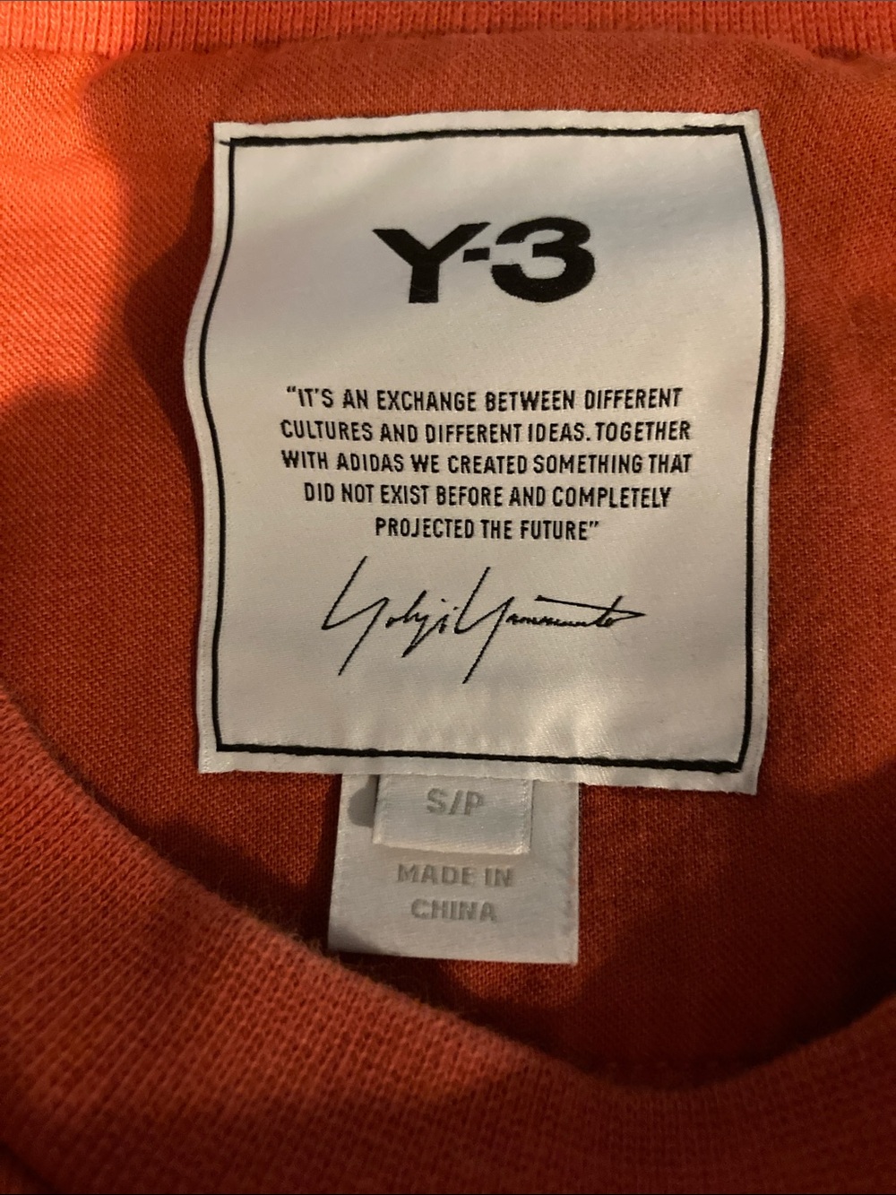Y-3 Men's Bright Orange Crewneck Sweatshirt - Picture 3 of 8